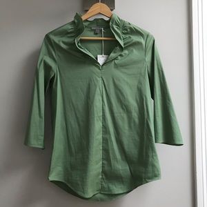 NWT COS green ruffle top